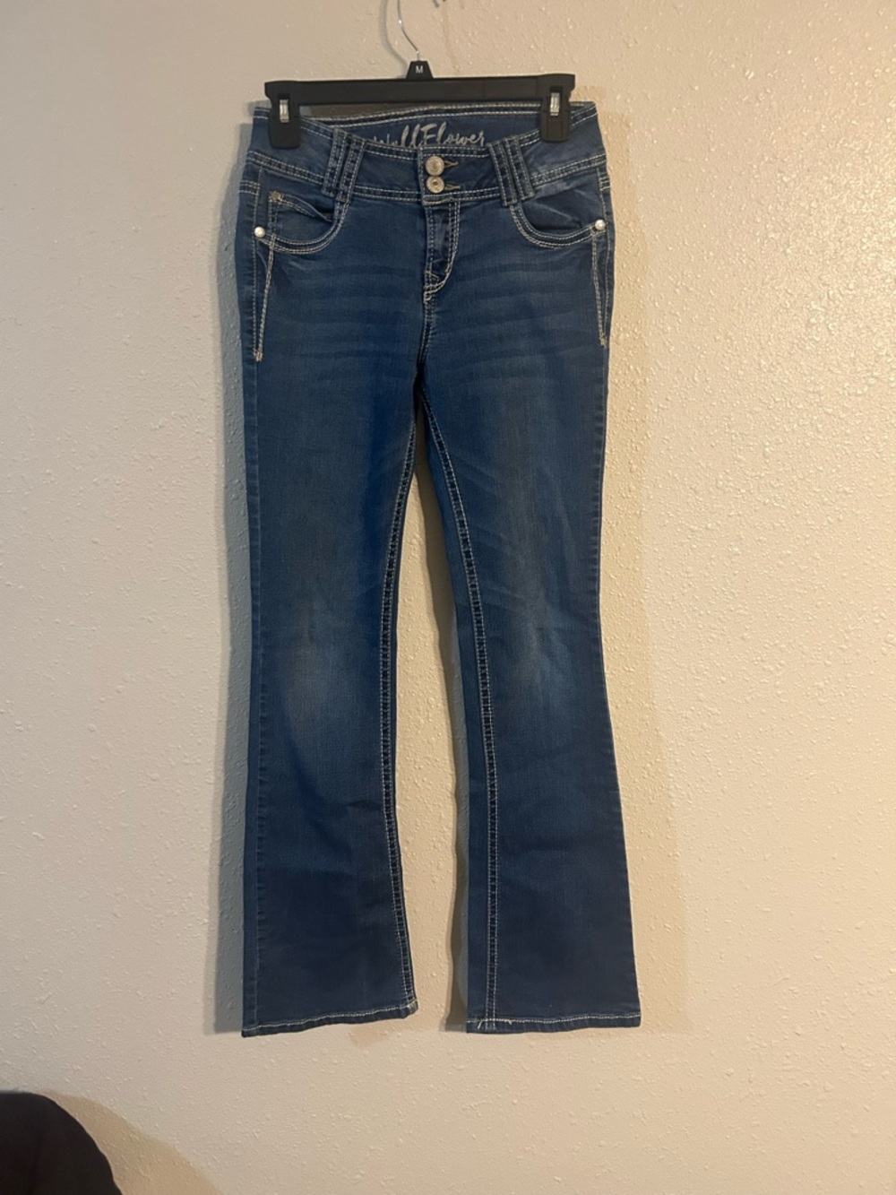 Wallflower Blue juniors Bootcut Jeans - FlareFit Sz 5